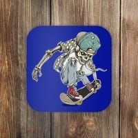 Skater Skeleton Cartoon Coaster thumb 0