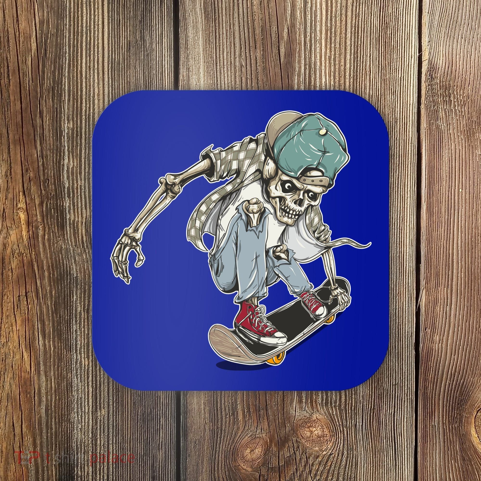 Skater Skeleton Cartoon Coaster