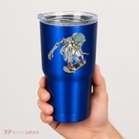 Skater Skeleton Cartoon Tumbler thumb 2