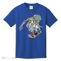 Skater Skeleton Cartoon Kids T-Shirt thumb 0