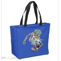 Skater Skeleton Cartoon Tote Bag thumb 2
