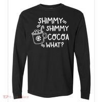 Shimmy Shimmy Cocoa What Apparel Merry Christmas Drink Comfort Colors Heavyweight Long Sleeve T-Shirt thumb 0
