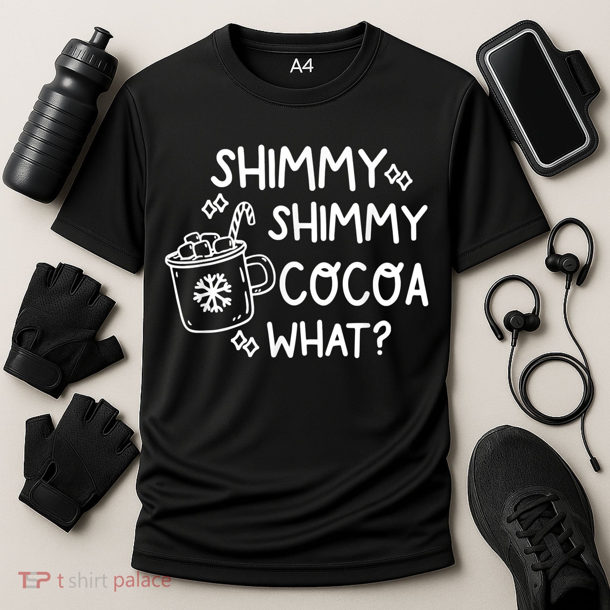 Shimmy Shimmy Cocoa What Apparel Merry Christmas Drink Cooling Performance Crew T-Shirt