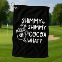 Shimmy Shimmy Cocoa What Apparel Merry Christmas Drink Golf Towel thumb 1