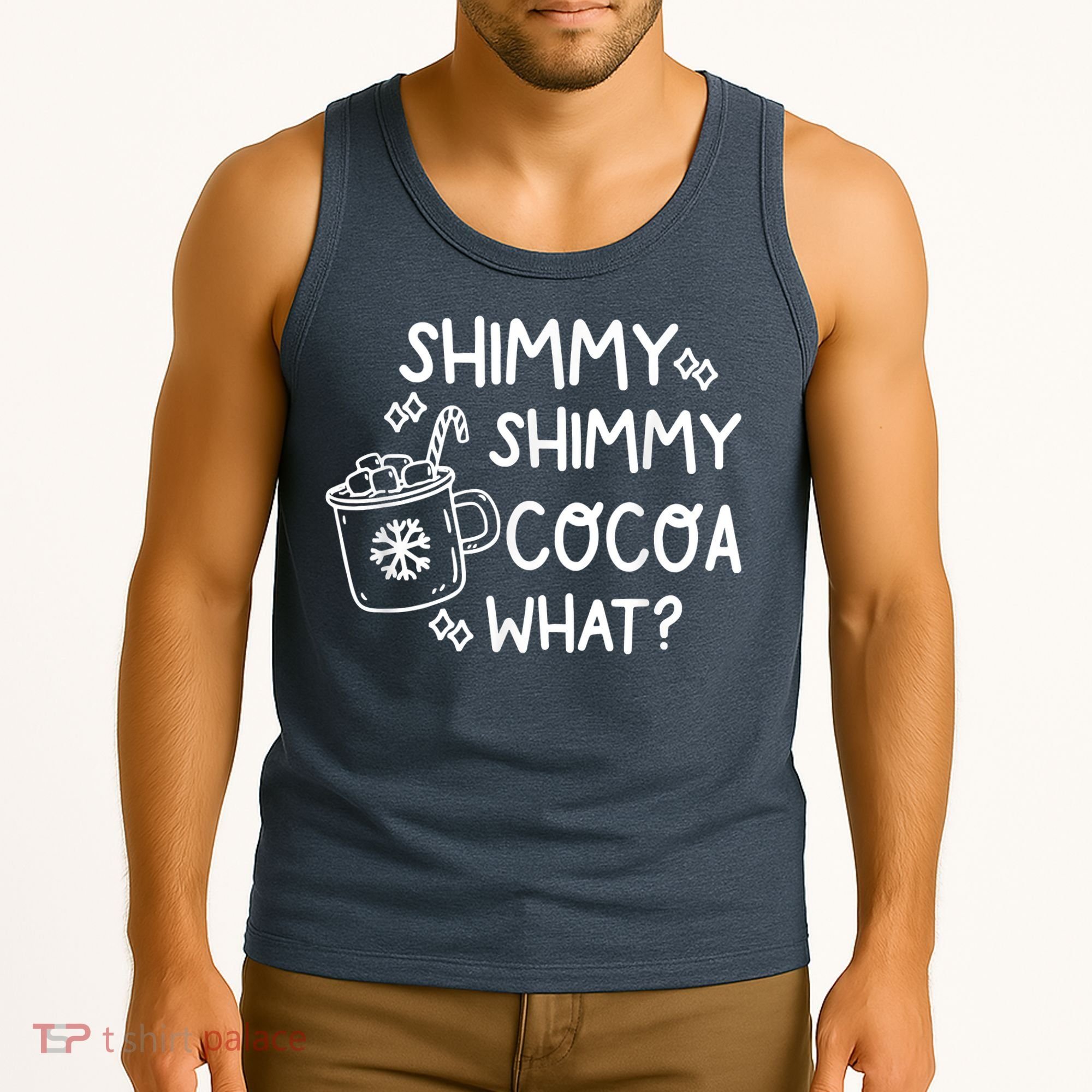 Shimmy Shimmy Cocoa What Apparel Merry Christmas Drink Tank Top