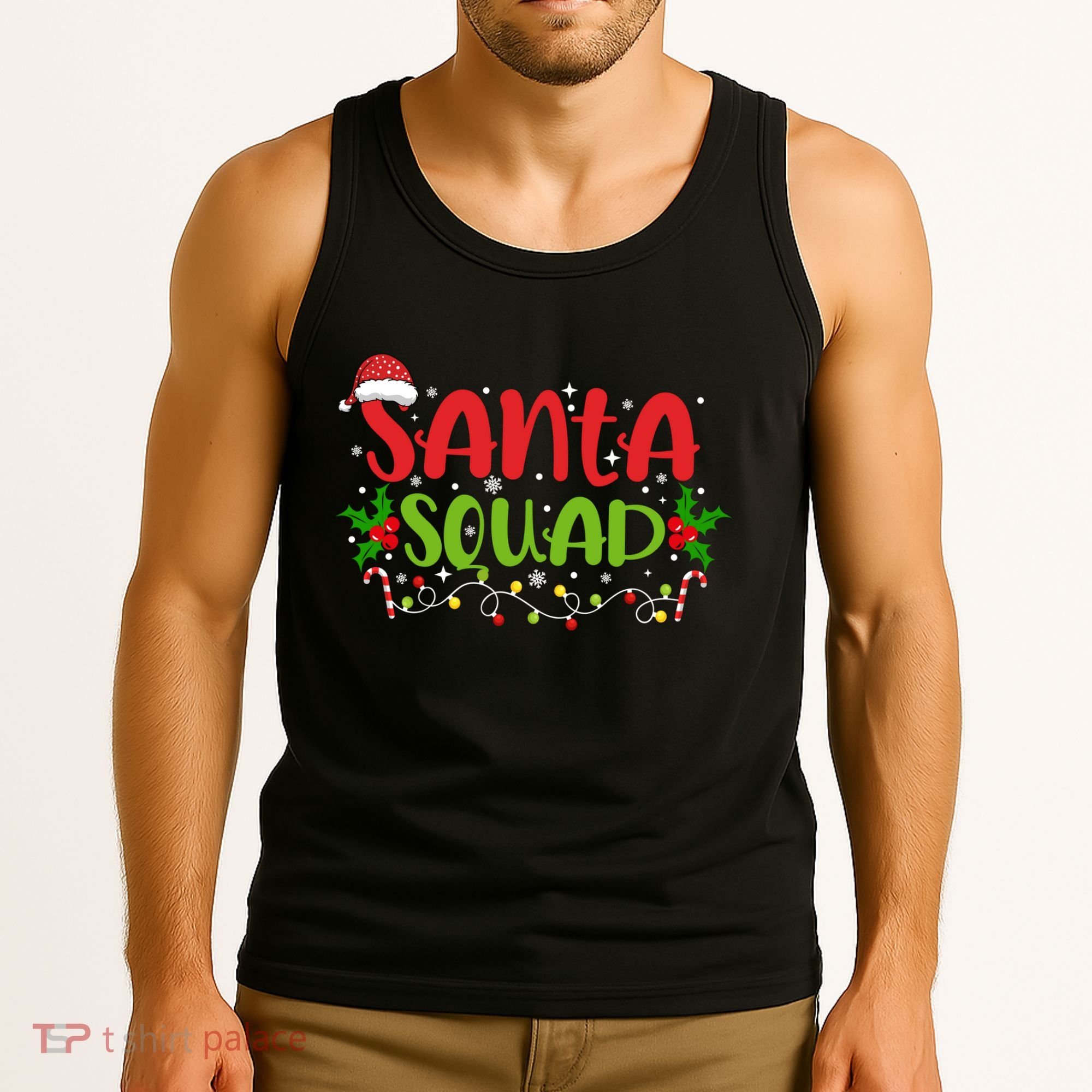 Santa Squad Christmas Holiday Festive Tank Top