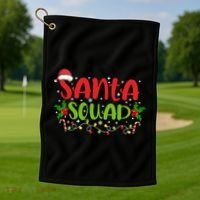 Santa Squad Christmas Holiday Festive Golf Towel thumb 1