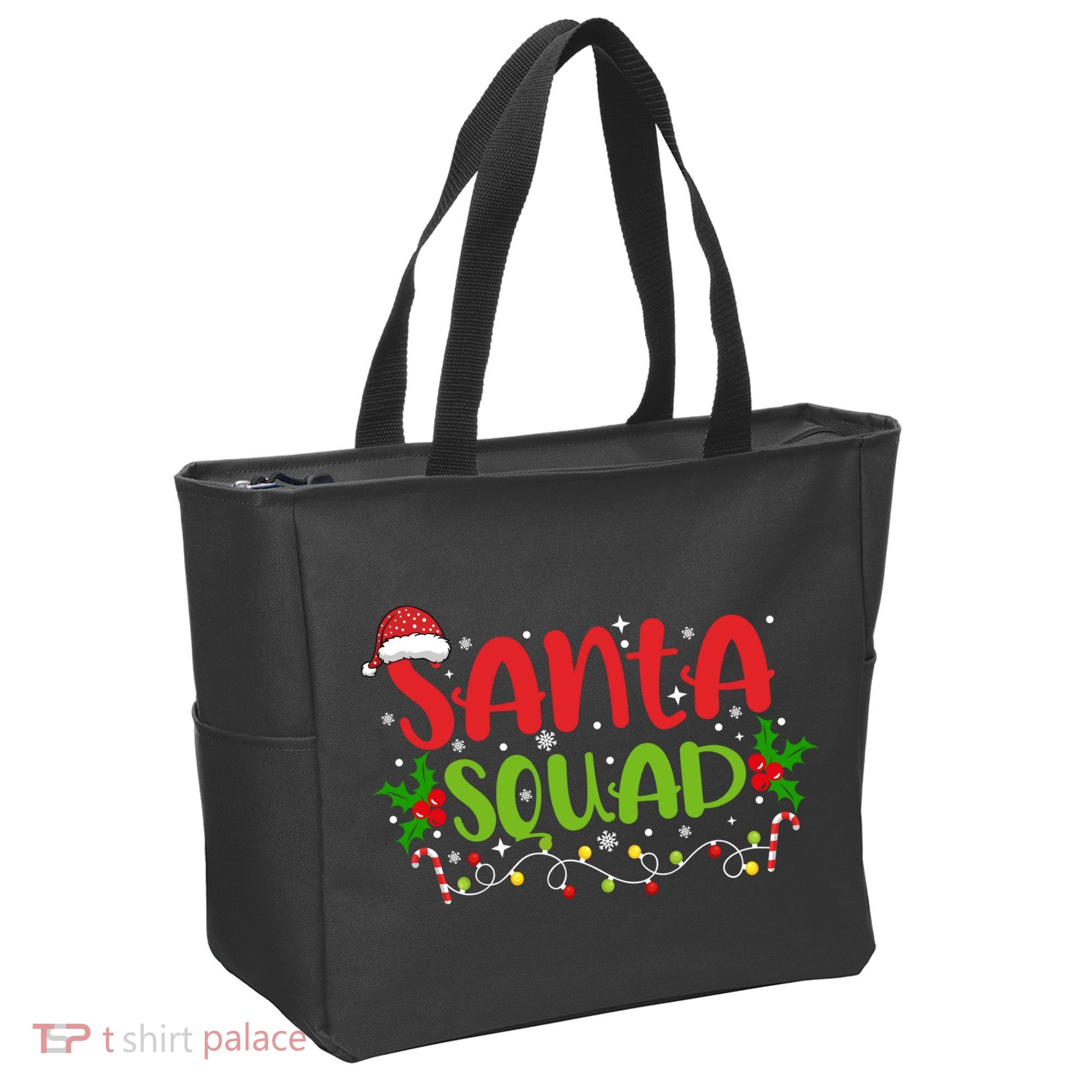 Santa Squad Christmas Holiday Festive Tote Bag