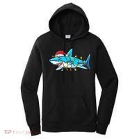 Santa Shark Christmas Lights Sharkmas Women's Hoodie thumb 0