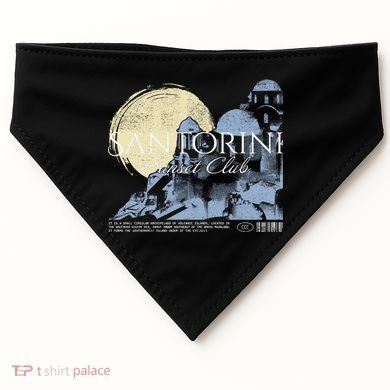 Santorini Sunset Club USA-Made Doggie Bandana