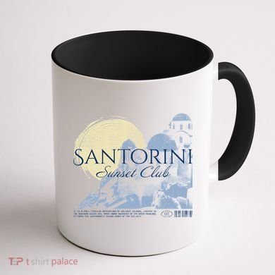 Santorini Sunset Club Coffee Mug back