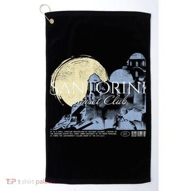 Santorini Sunset Club Golf Towel