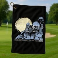 Santorini Sunset Club Golf Towel thumb 1