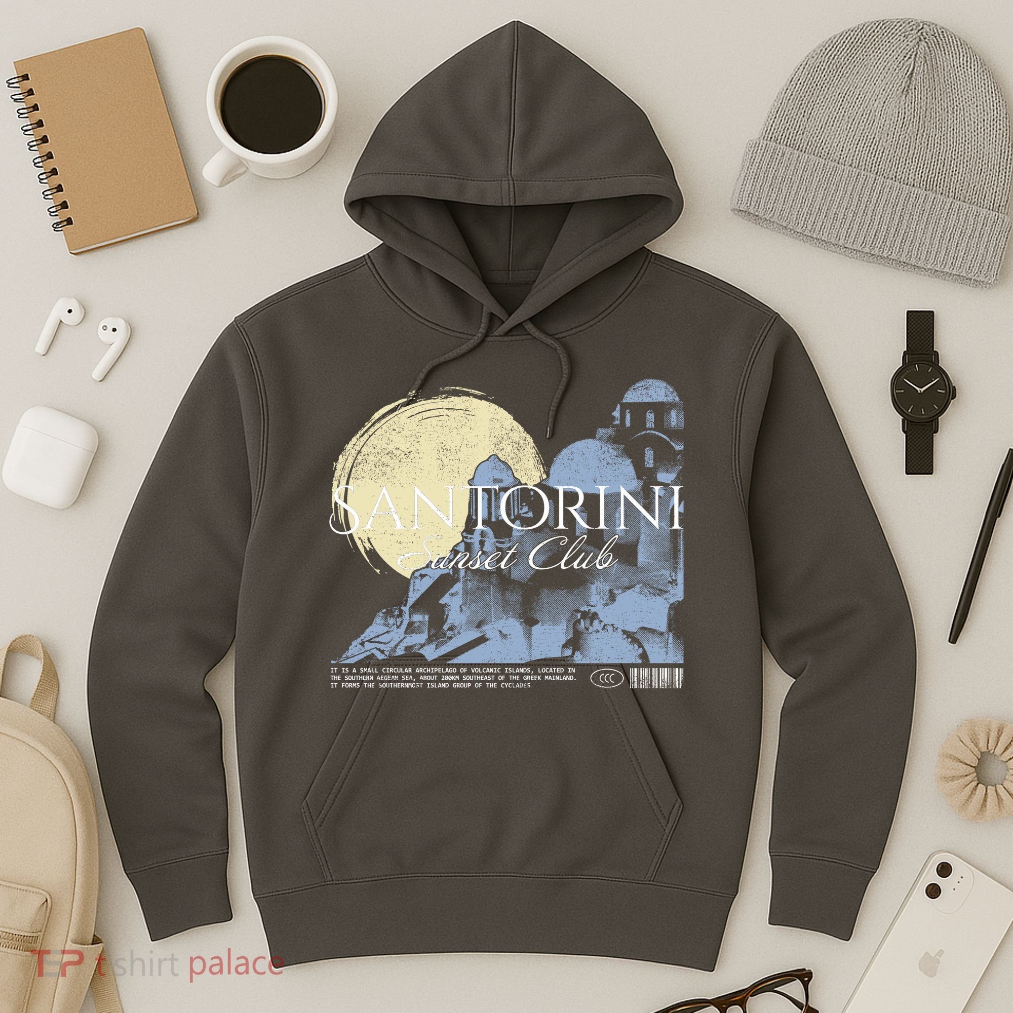Santorini Sunset Club Hoodie