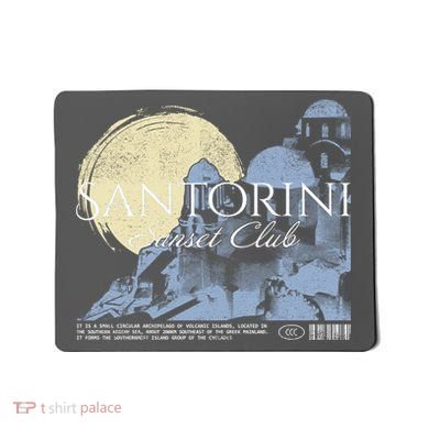 Santorini Sunset Club Mousepad