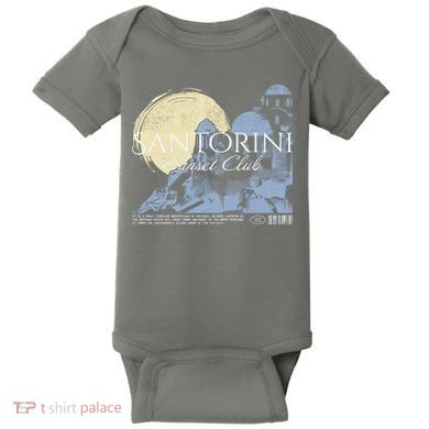 Santorini Sunset Club Baby Bodysuit