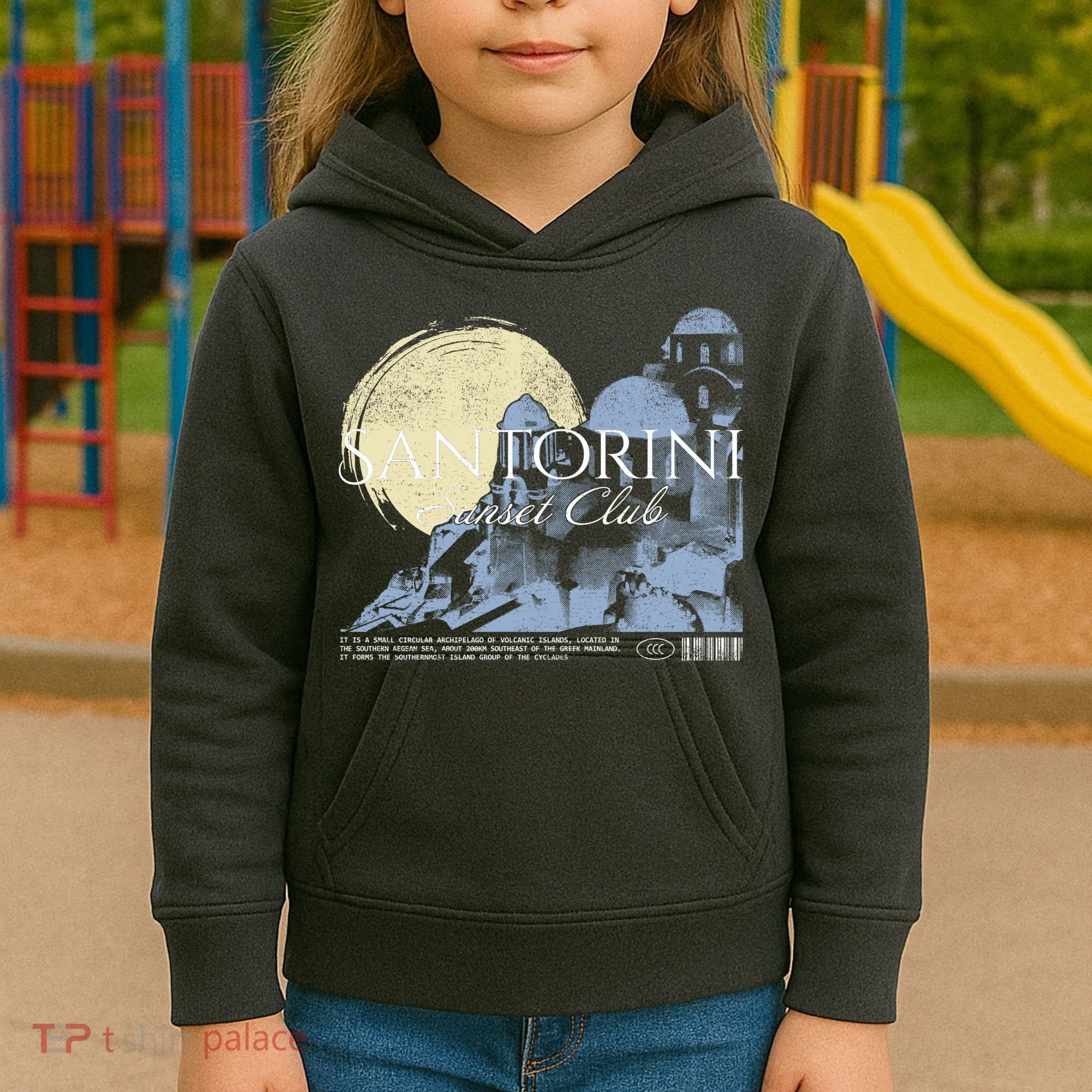 Santorini Sunset Club Kids Hoodie