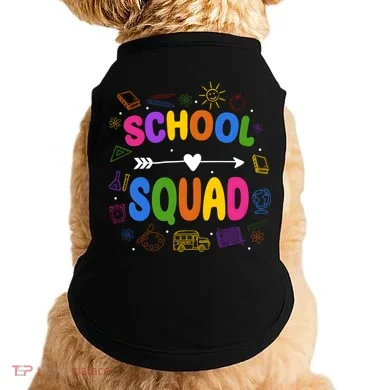 School Squad Colorful Education Fun Doggie Tank