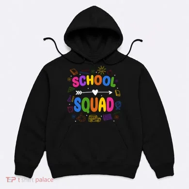 School Squad Colorful Education Fun Hoodie