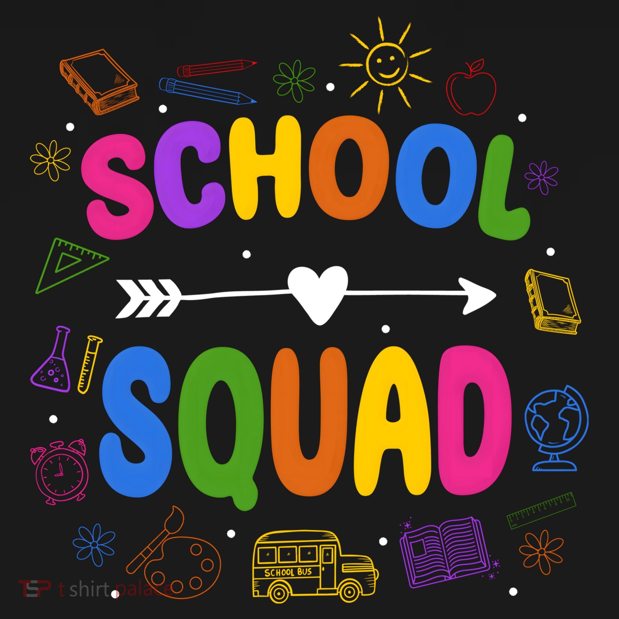 School Squad Colorful Education Fun Button