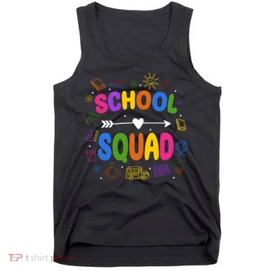 School Squad Colorful Education Fun Tank Top
