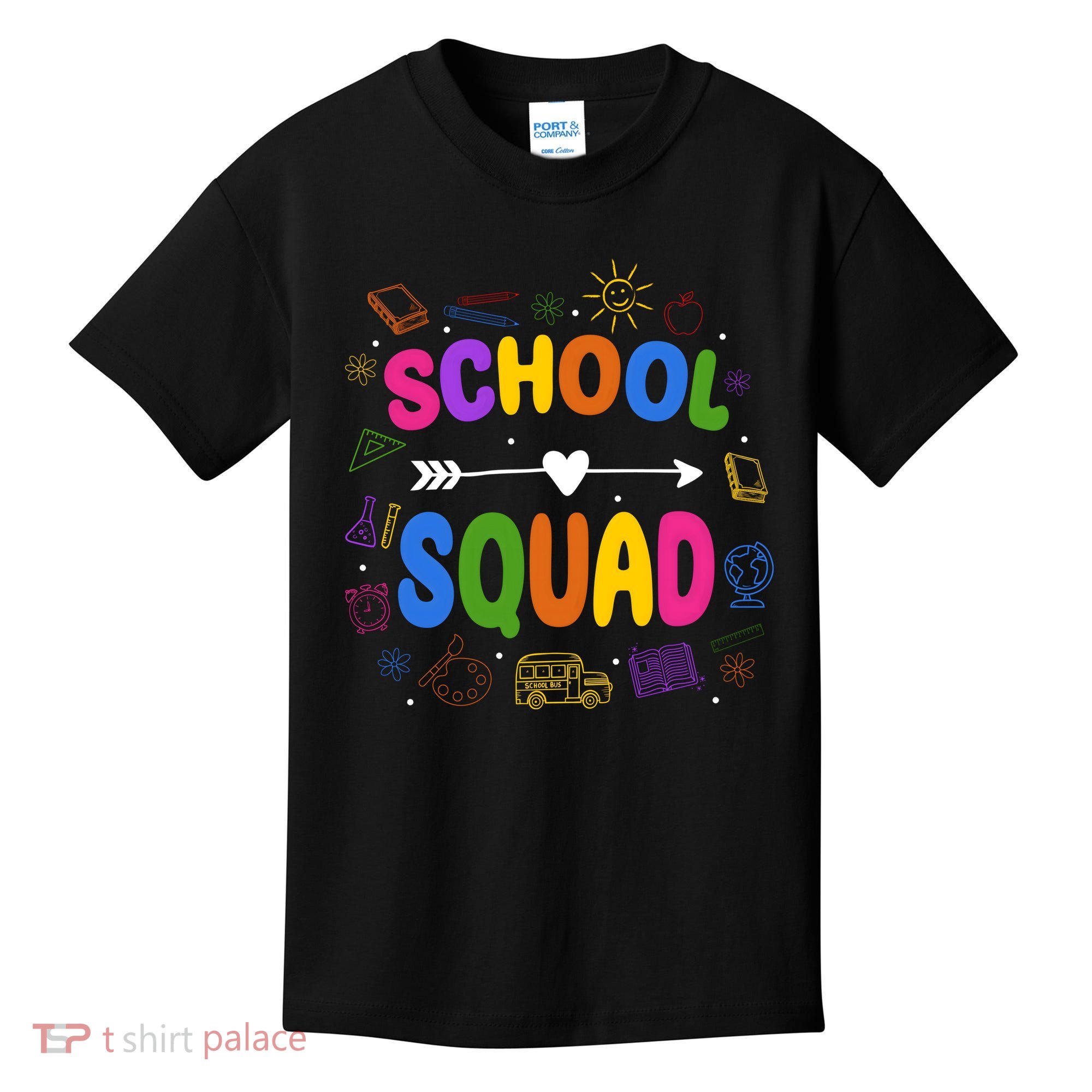 School Squad Colorful Education Fun Kids T-Shirt