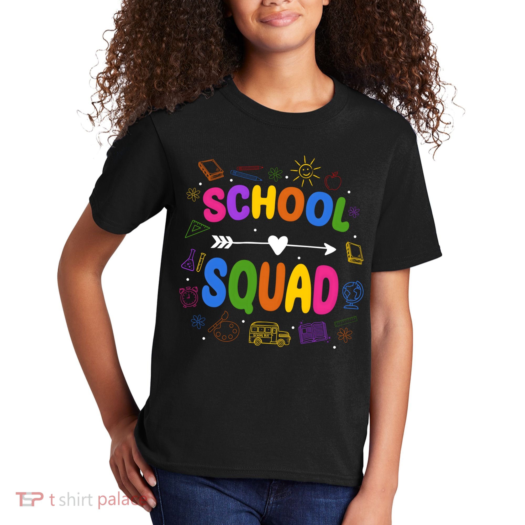 School Squad Colorful Education Fun Kids T-Shirt