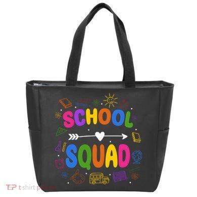 School Squad Colorful Education Fun Tote Bag