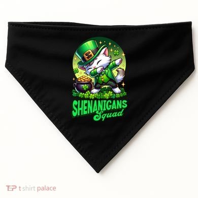 Shenanigans Squad Cat Leprechaun Kitten St PatrickS Day Meaningful Gift USA-Made Doggie Bandana
