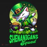 Shenanigans Squad Cat Leprechaun Kitten St PatrickS Day Meaningful Gift Pajama Set thumb 2