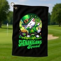 Shenanigans Squad Cat Leprechaun Kitten St PatrickS Day Meaningful Gift Golf Towel thumb 1
