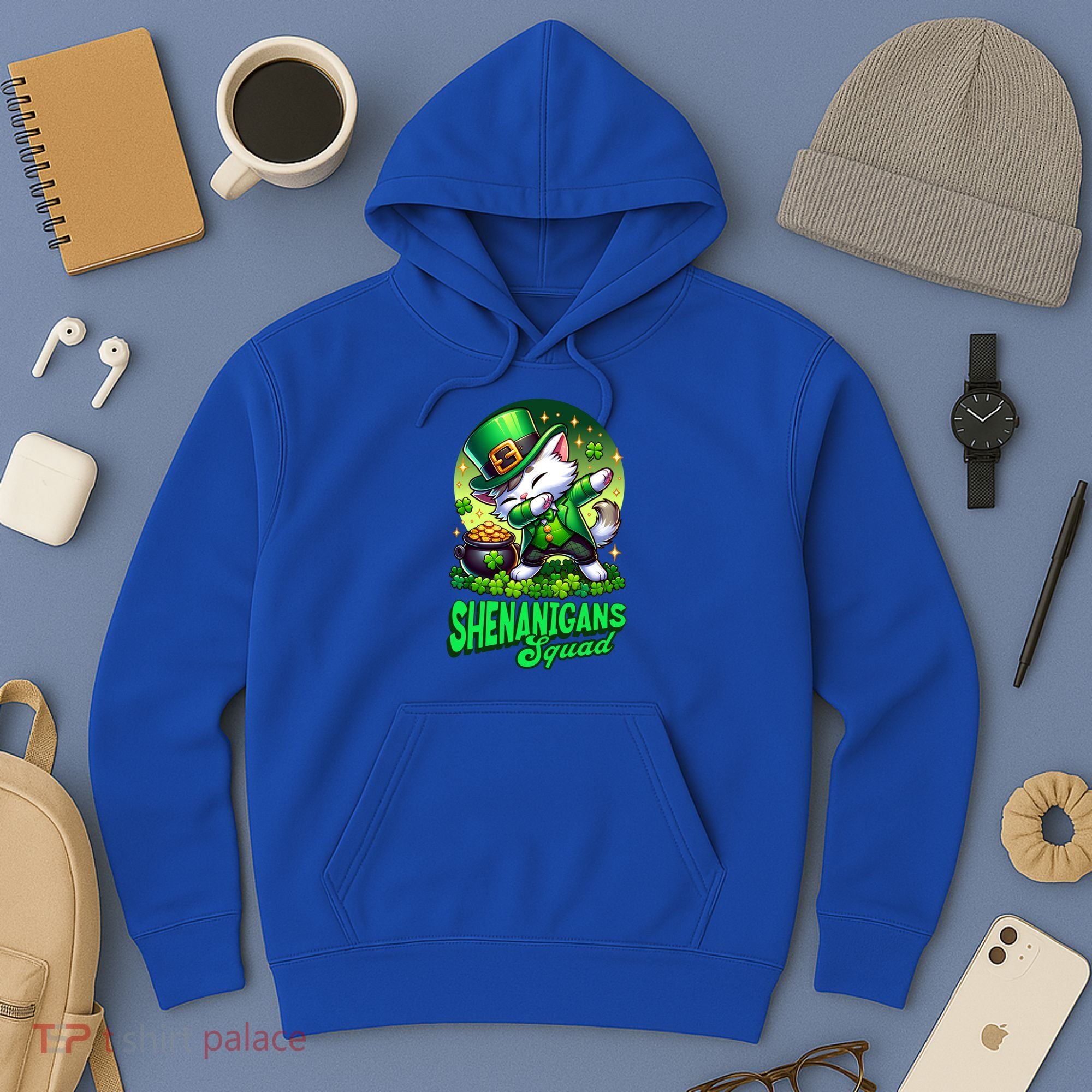 Shenanigans Squad Cat Leprechaun Kitten St PatrickS Day Meaningful Gift Hoodie