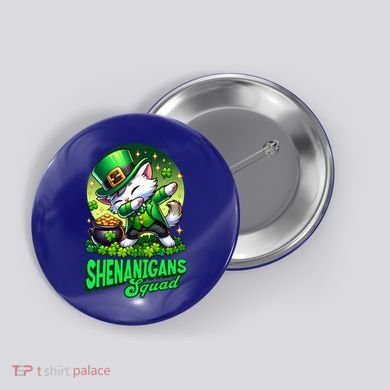 Shenanigans Squad Cat Leprechaun Kitten St PatrickS Day Meaningful Gift Button