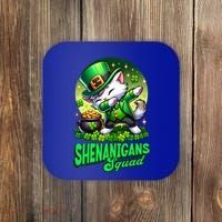 Shenanigans Squad Cat Leprechaun Kitten St PatrickS Day Meaningful Gift Coaster thumb 0