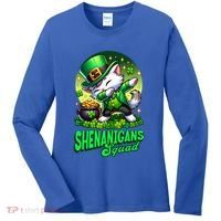 Shenanigans Squad Cat Leprechaun Kitten St PatrickS Day Meaningful Gift Women's Long Sleeve Shirt thumb 0