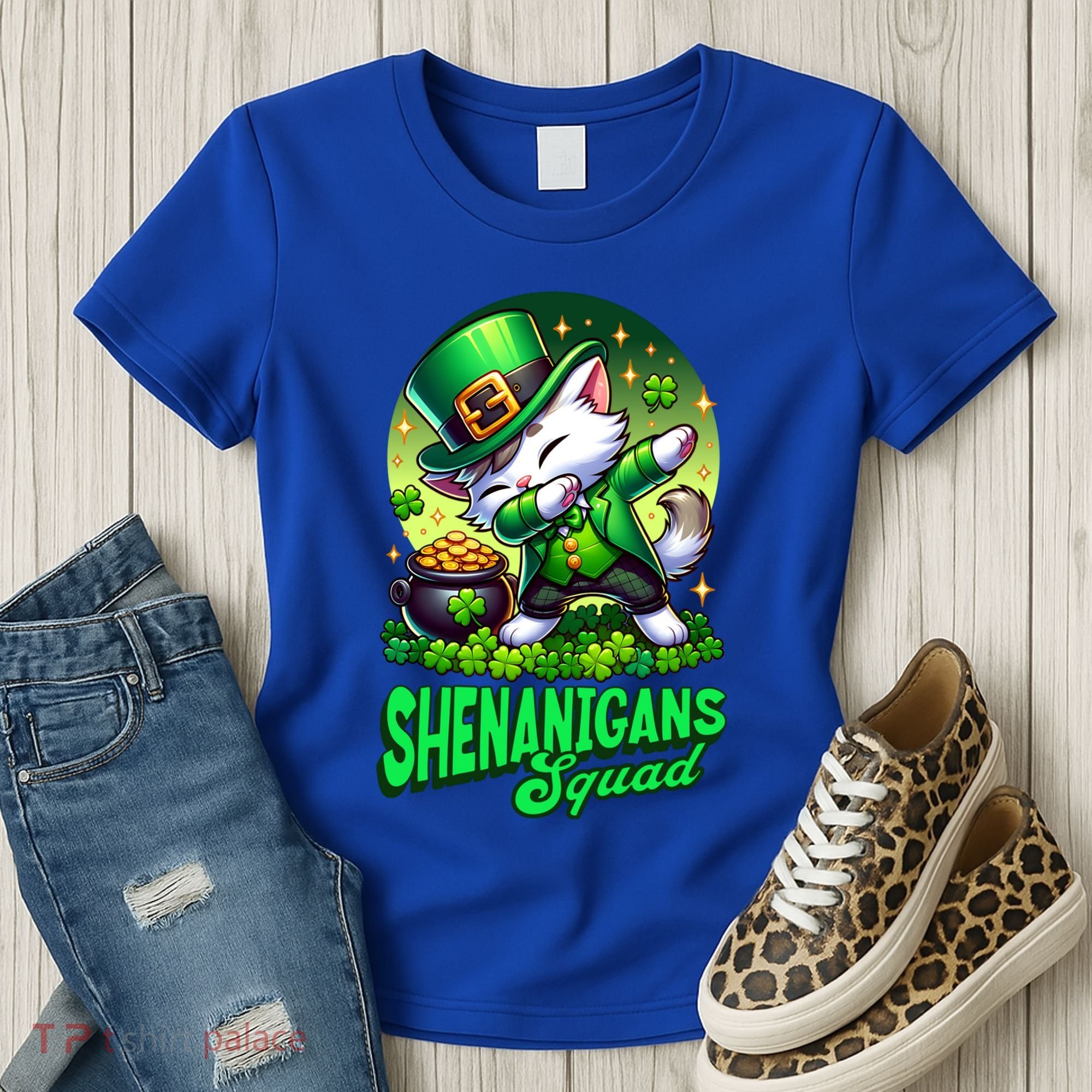 Shenanigans Squad Cat Leprechaun Kitten St PatrickS Day Meaningful Gift Women's T-Shirt