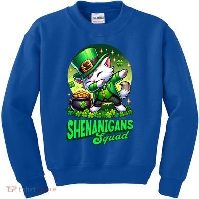 Shenanigans Squad Cat Leprechaun Kitten St PatrickS Day Meaningful Gift Kids Sweatshirt