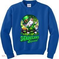Shenanigans Squad Cat Leprechaun Kitten St PatrickS Day Meaningful Gift Kids Sweatshirt thumb 0
