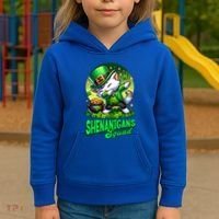 Shenanigans Squad Cat Leprechaun Kitten St PatrickS Day Meaningful Gift Kids Hoodie thumb 3