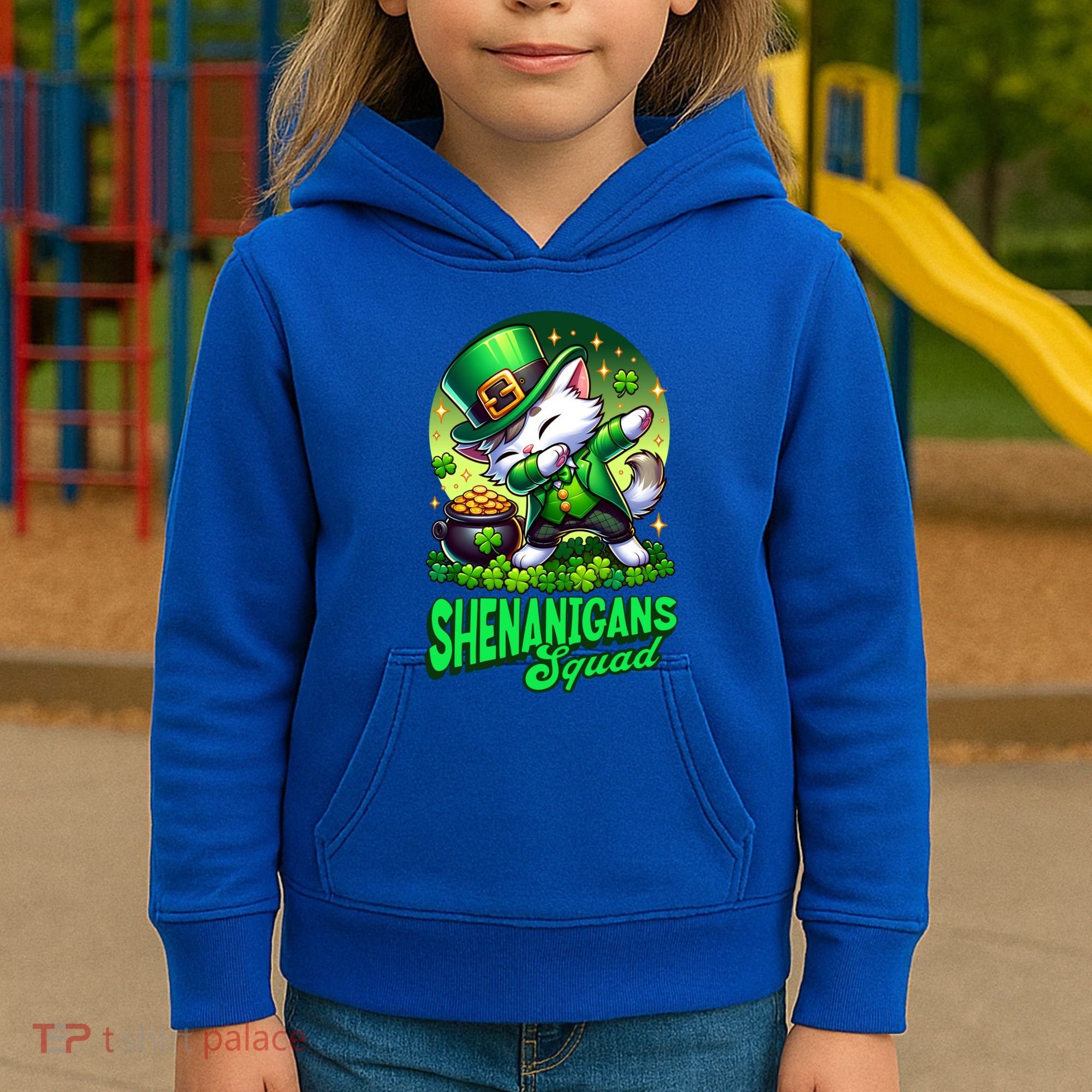 Shenanigans Squad Cat Leprechaun Kitten St PatrickS Day Meaningful Gift Kids Hoodie