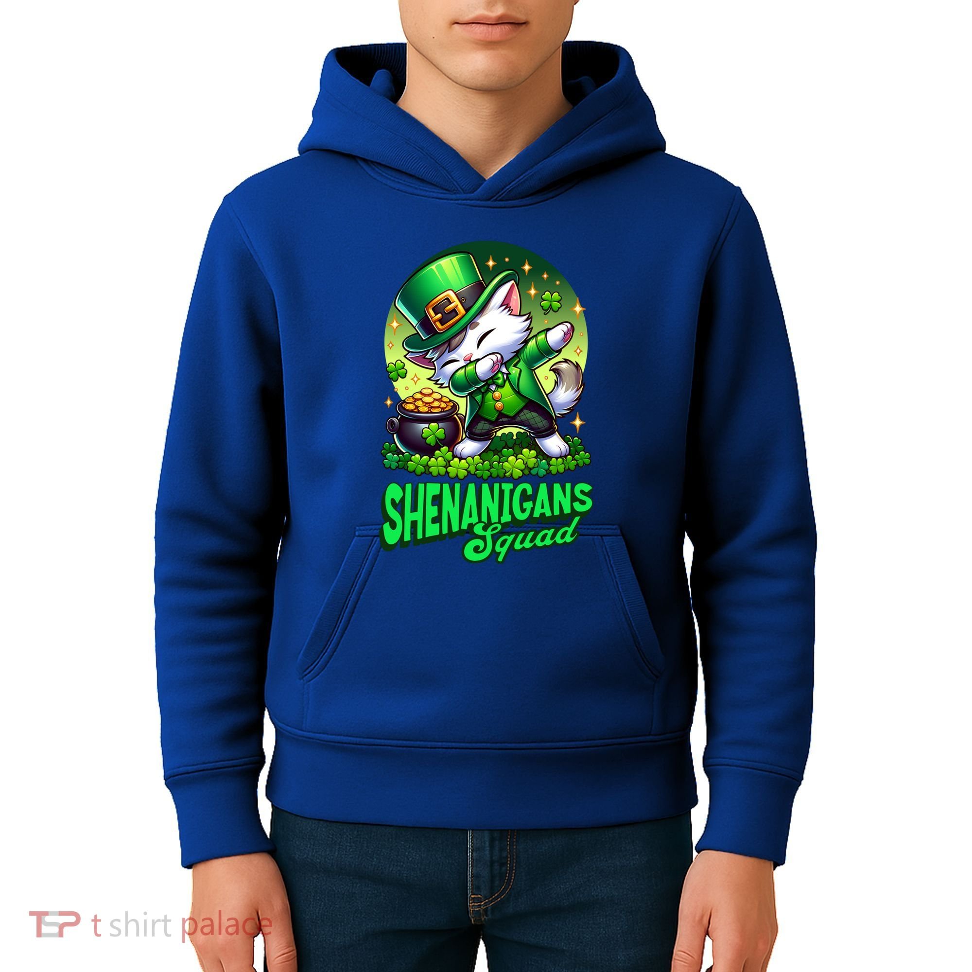 Shenanigans Squad Cat Leprechaun Kitten St PatrickS Day Meaningful Gift Kids Hoodie