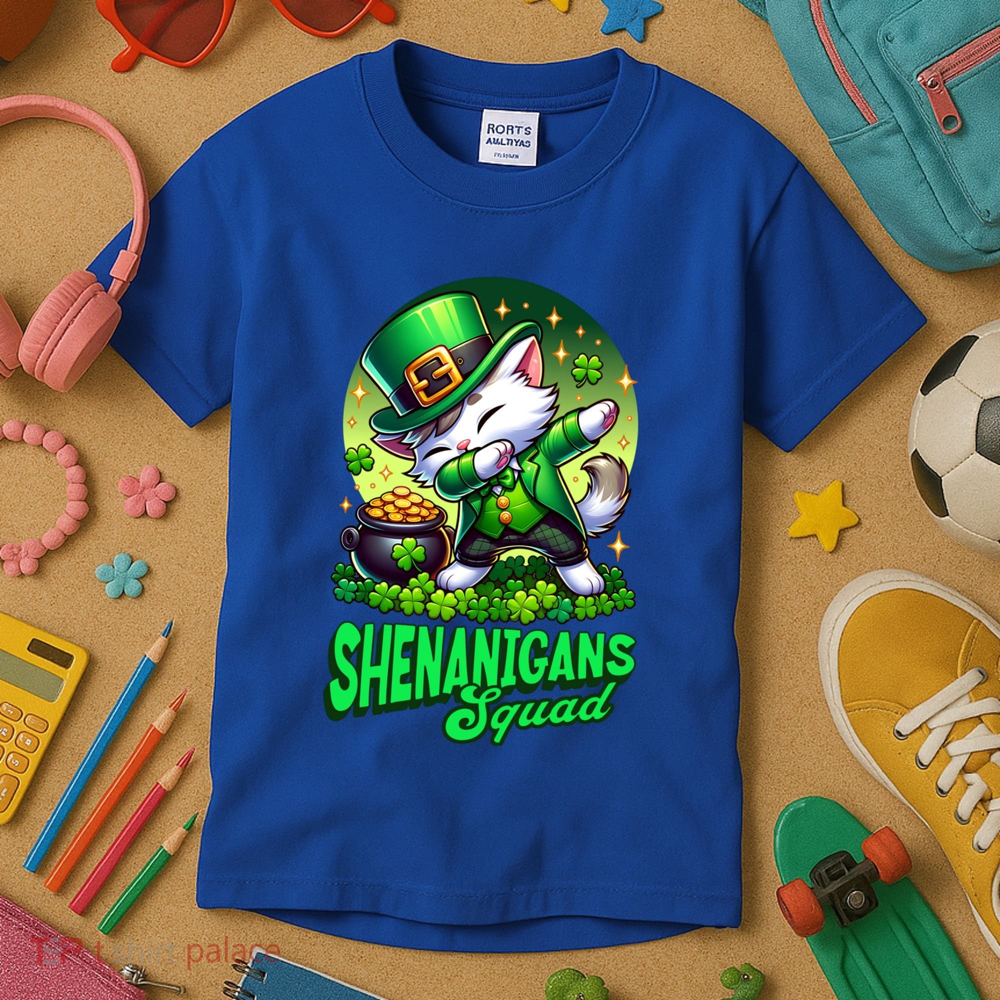 Shenanigans Squad Cat Leprechaun Kitten St PatrickS Day Meaningful Gift Kids T-Shirt