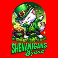 Shenanigans Squad Cat Leprechaun Kitten St PatrickS Day Meaningful Gift Santa Hat thumb 1