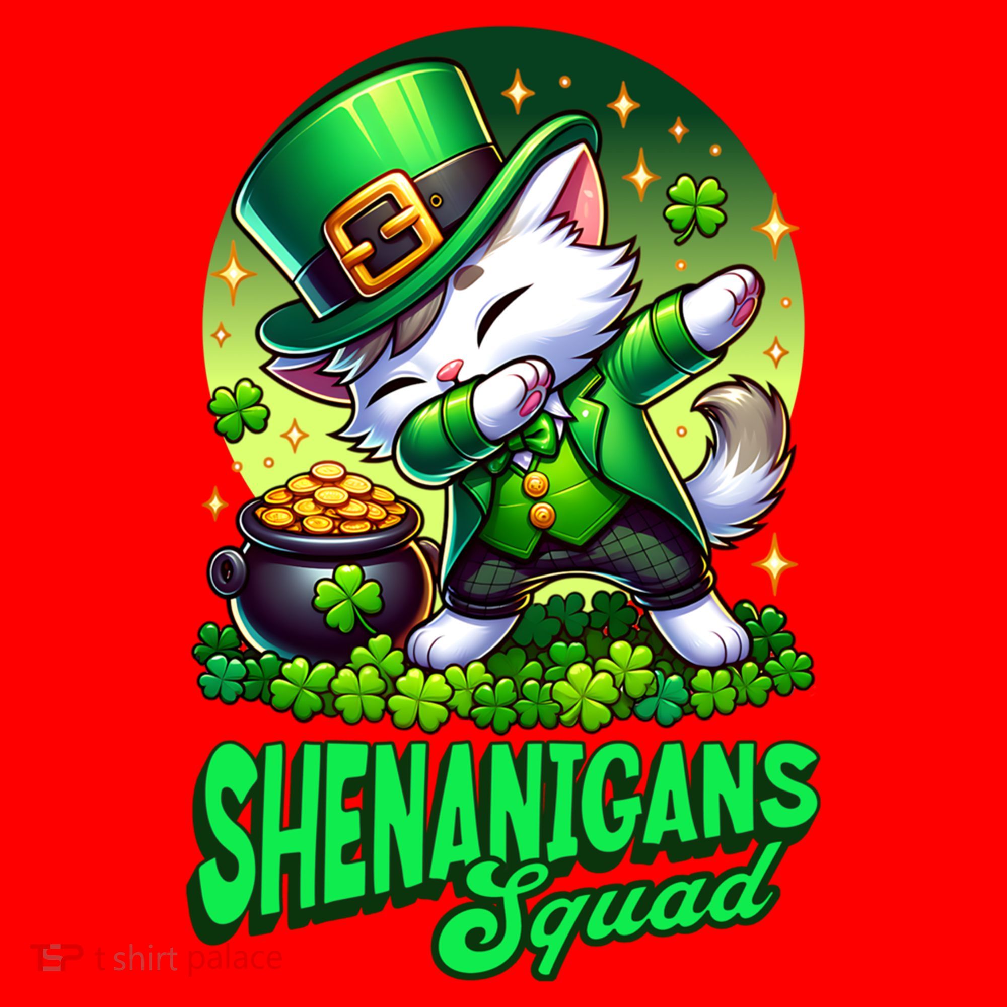 Shenanigans Squad Cat Leprechaun Kitten St PatrickS Day Meaningful Gift Santa Hat