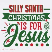 Silly Santa Christmas Is For Jesus Holiday Women's Tank Top thumb 5