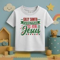 Silly Santa Christmas Is For Jesus Holiday Toddler T-Shirt thumb 3