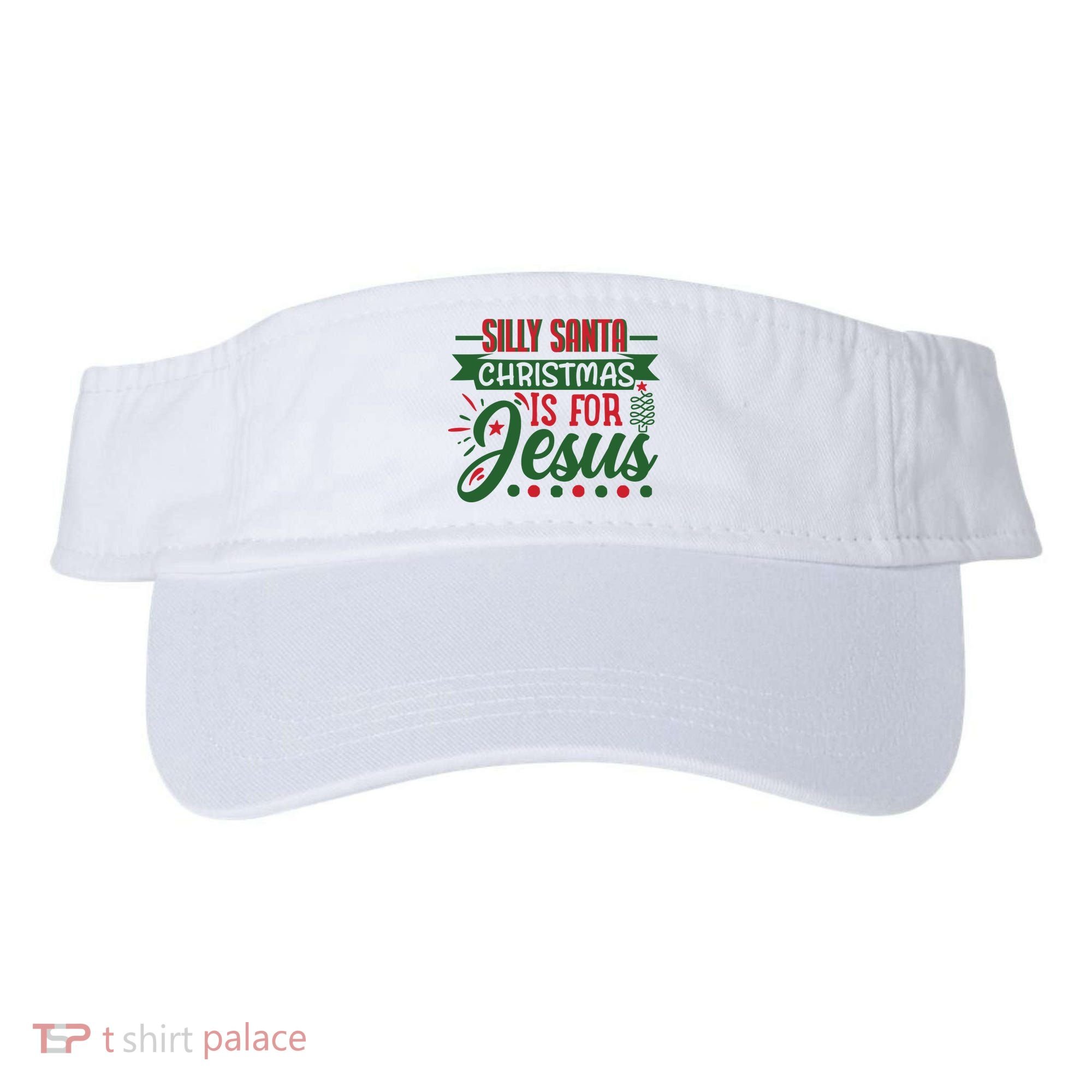 Silly Santa Christmas Is For Jesus Holiday Visor