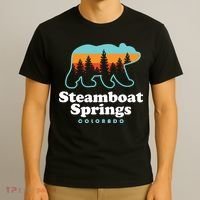Steamboat Springs Colorado Bear Mountain Skiing T-Shirt thumb 3