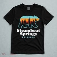 Steamboat Springs Colorado Bear Mountain Skiing T-Shirt thumb 5