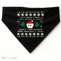 SQL Santa Claus Database Clause Developer Code DB Programmer USA-Made Doggie Bandana thumb 0